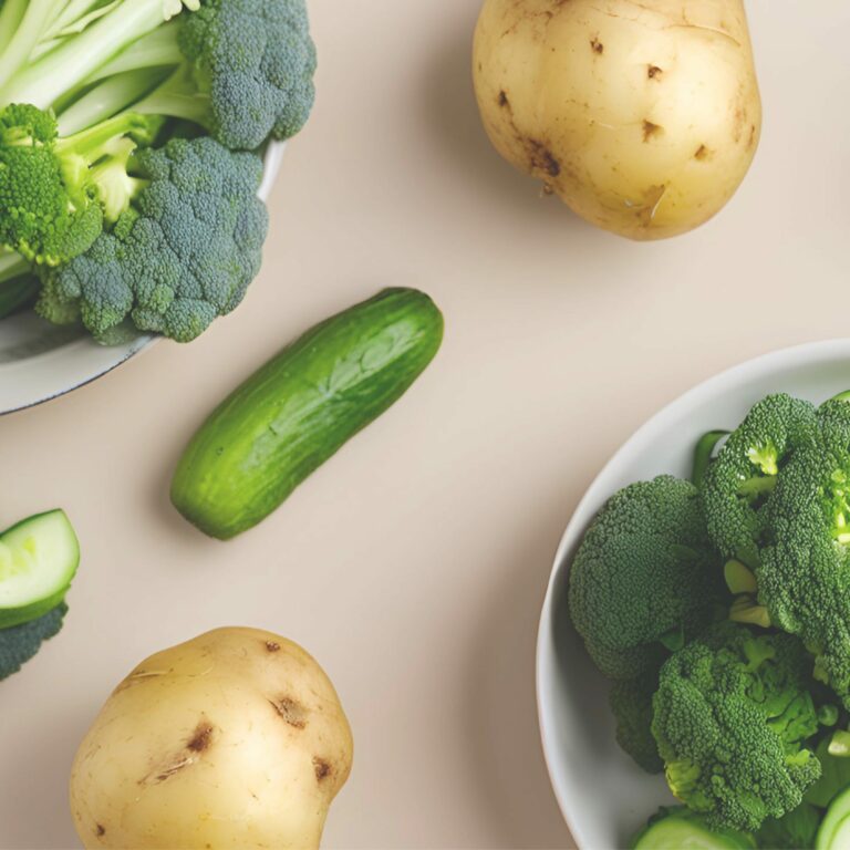 Bild von Gurke, Brokkoli und Kartoffeln