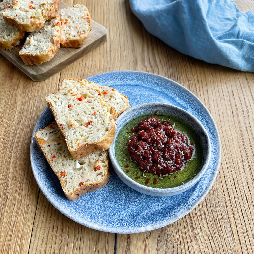 Griechisches Brot mit Paprika und Fetakäse - HistaFit