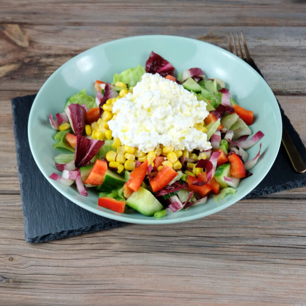 Bunter Salat mit Huettenkäse - HistaFit