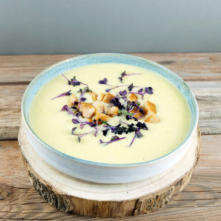 histaminarme Schwarzwurzel- Cremesuppe mit Wildlachs